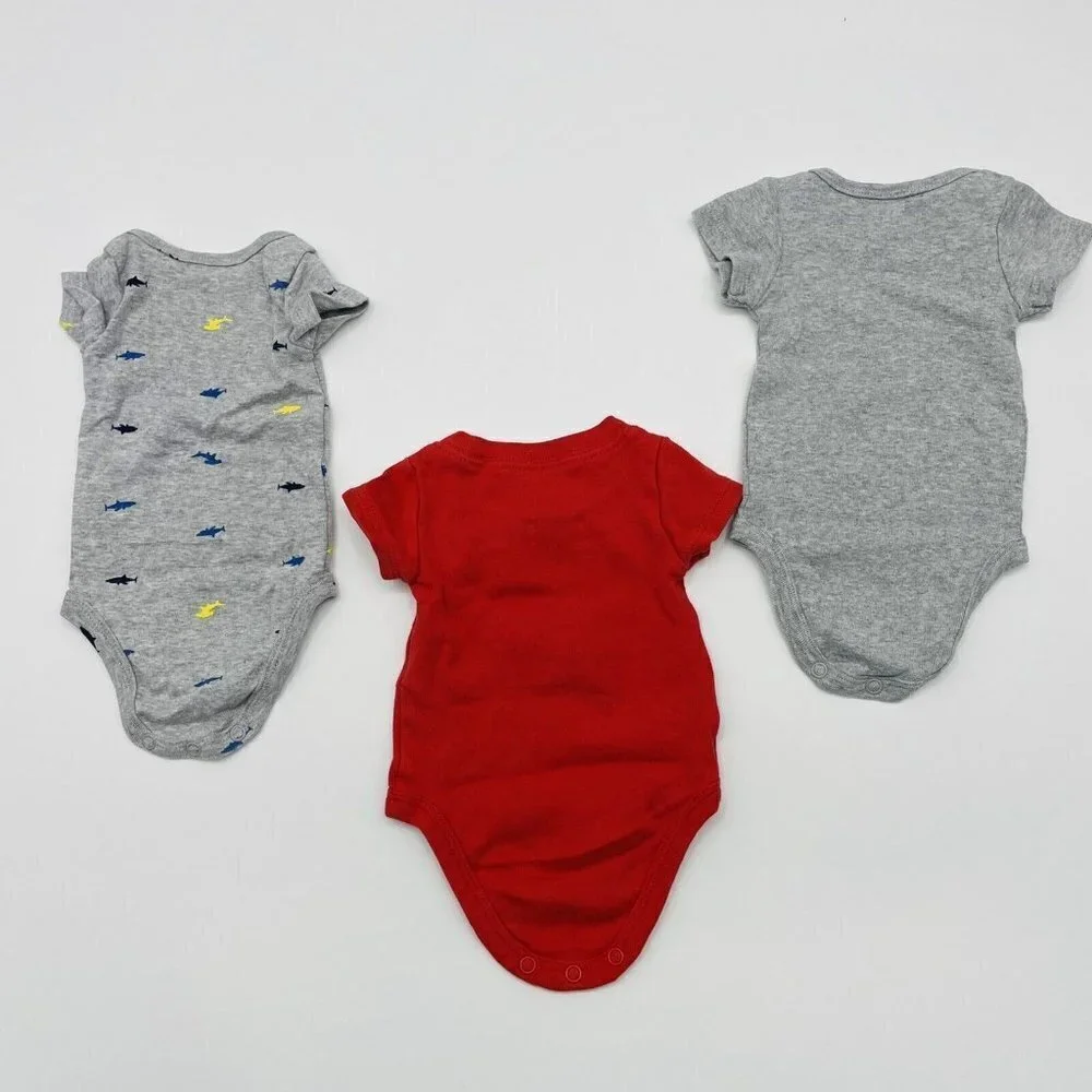 Carters Baby Infant Boys‎ Size Newborn 3 Piece Short Sleeve Bodysuit Lot 1597